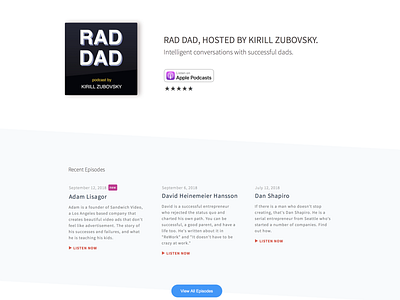Rad Dad Landing Page Update