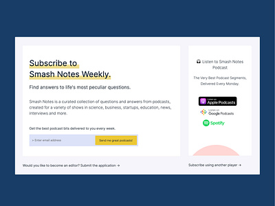 SmashNotes.com Subscribe Page