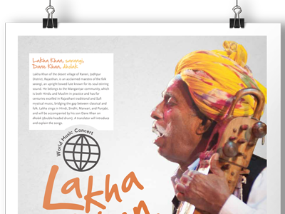 Lakha Khan World Music poster music poster