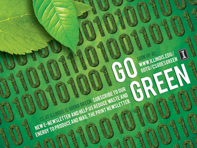 Go Green Ad for E-Newsletter computer science e newsletter go green