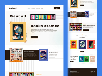 Book Rent Website Design app book cover book rent website book website mobile app shafayed rana ui uiux design user experience ux web website design