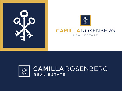 Camilla Rosenberg Logo Layouts design keys logo logo design real estate real estate logo type typography vector