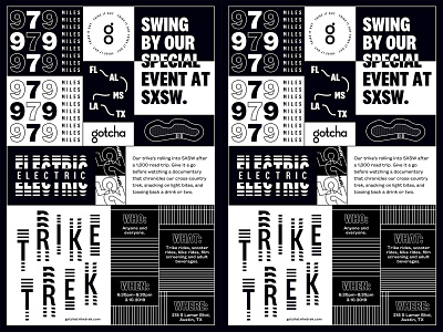 Trike Trek Poster branding design grid layout layout design mobility type typography