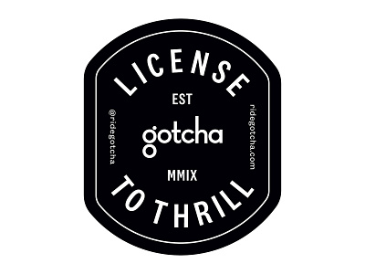 License To Thrill Badge badge badge design branding design layout design mobility patch sticker type typography vector