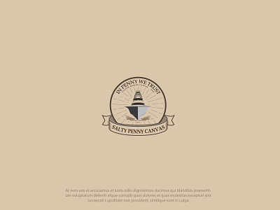 salty panny canvas logo illustration vector