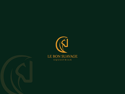 Le Bon Suavage Equestrian illustration logo logo design logodesign minimal vector