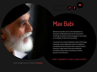 Max Babi dark india personal website profile website pune web design wordpress