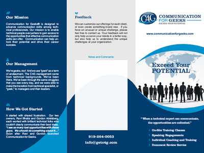 Communication for Geeks brochure