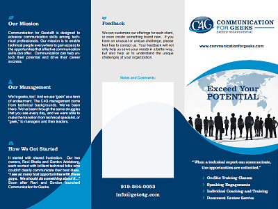 Communication for Geeks brochure brochure communication design graphic print