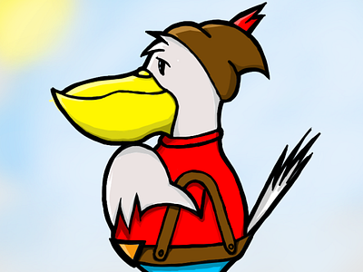 Pelicano RPG 2d art bardo cartoon dd design design grafic pelicano