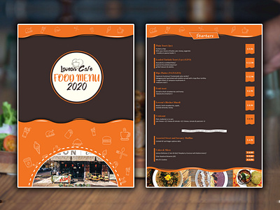 LoveOn Cafe Food Menu 2020 design food and drink food menu illustration illustrator menu menu card menu design restaurant menu restaurant menu design