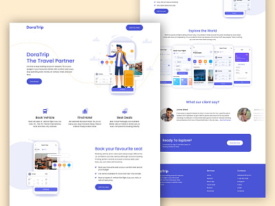 App Landing Page app landing page app landing template app launch figma freelancer hero section homepage travel travel app ui ux uxui web website website builder website concept website design websites