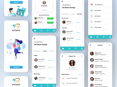 MyDoc App (Part 1) app design doctor app figmadesign hospital app medical app medical care mobile app design mobile application mobile design mobile ui patient app ui ui design uidesign