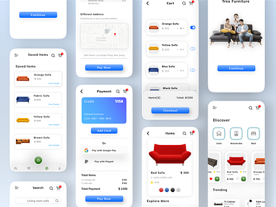 Trex Furniture App app design figmadesign furniture furniture app furniture design mobile app design mobile application mobile design mobile ui ui ui design uidesign uiux