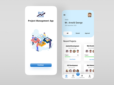 Project Management App app design figmadesign mobile app design mobile application mobile design mobile ui project project management project management app ui ui design uidesign uiux