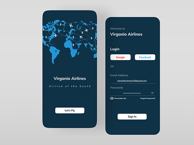 Virganio Flight Booking App airlines app design figmadesign flight app flight booking flight booking app flight search mobile app design mobile application mobile design mobile ui ui ui design uidesign uiux uiuxdesign