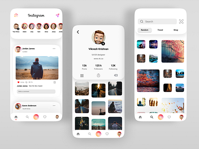 Instagram Redesign app dailyui design dribbble figmadesign insta instagram instagram template mobile mobile app design mobile application mobile design mobile ui redesign concept redesigned ui ui design uidesign