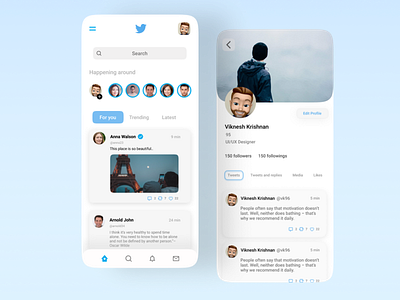 Twitter Redesign app design figmadesign mobile app design mobile application mobile design mobile ui tweet twitter twitter feed twitter redesign ui ui ux ui design uidesign uiux ux ux design uxdesign