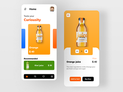 Juice Shop App app app design design figmadesign juice bar mobile app design mobile application mobile design mobile ui restaurant app ui ui design uidesign uiux uiuxdesign