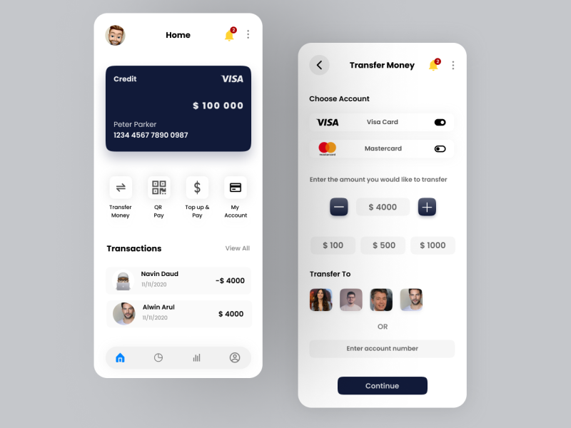 Online Banking by Viknesh Krishnan on Dribbble