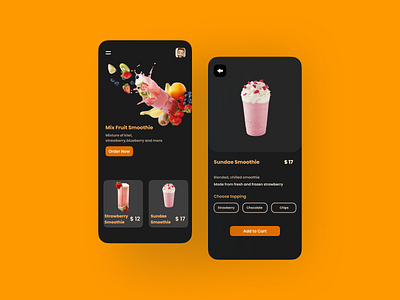 Drink App dribbble best shot food and drink food app minimal minimalist mobile app mobile ui trending trendy