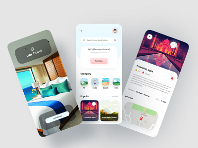 Trex Travel App design dribbble best shot figmadesign minimal minimalist mobile app design mobile application mobile ui popular design tourism tourisminindia travel travel app trending trendy trendy design ui uidesign