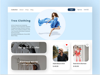 Trex Clothing Website design ecommerce ecommerce design figmadesign mobile app design mobile application mobile ui popular design trending trendy trendy design ui uidesign