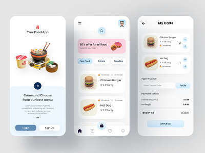 Trex Food App app design dribbble best shot figmadesign food app foodie minimalism minimalist mobile app design mobile ui popular popular shot trending trendy ui