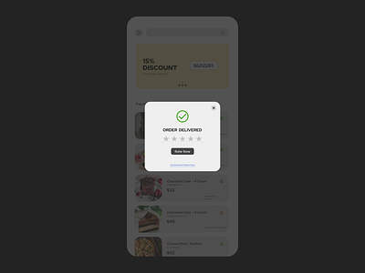 Popup / Overlay-Uidesign- DailyUI #016 app dailyui food foodanddrink foodapp foodie graphicdesign minimal ui uiux ux webdesign website