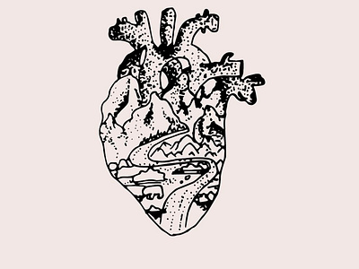 Heart illustration drawing design drawing flat illustration