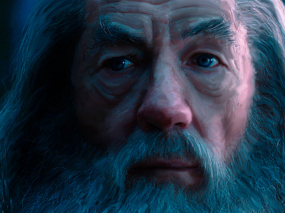Gandalf The Grey digital art digital painting gandalf grey jrr tolkien lord of the rings magician mithrandir peter jackson stormcrow the hobbit wizard