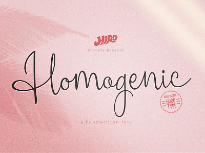 Homogenic (Font) beauty brand catchy classy clean craft elegant feminim handwritten handwritting ligature font logo natural script signature signature font smooth stylistic swash typography