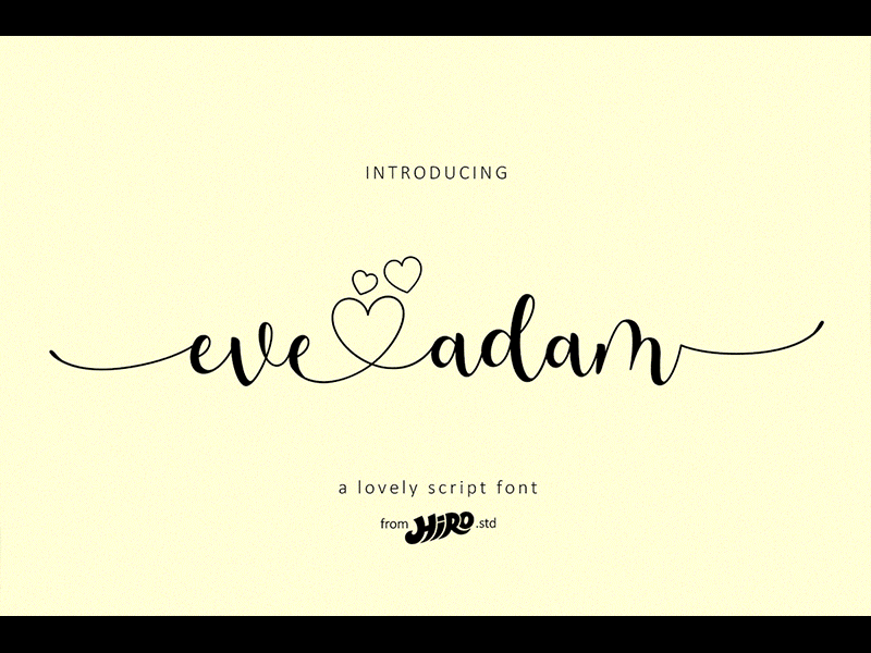 Eve Adam chic font