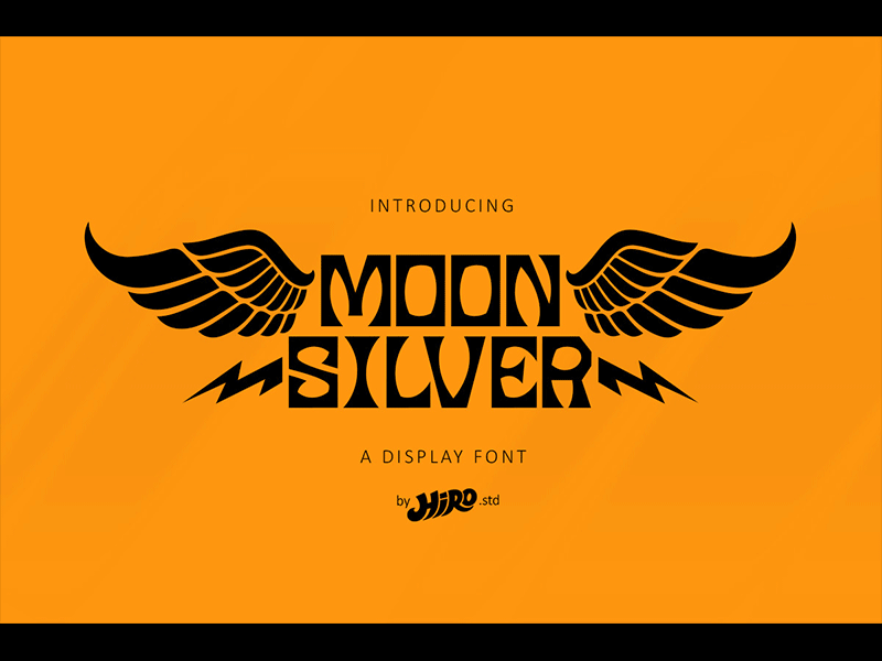 MOONSILVER (Display Font) headline font