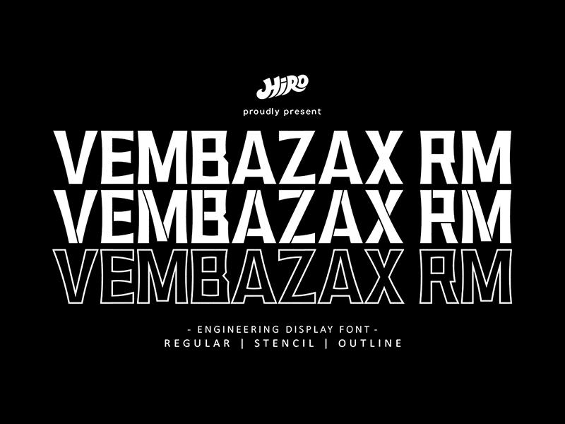 VEMBAZAX RM (Free Display Font brand demo font design font typography