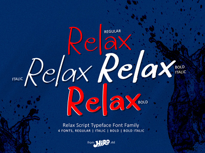 Relax Font - Hand Written Font Family handwritting font