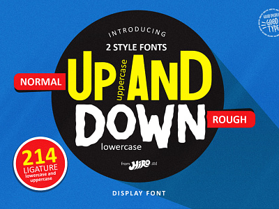 Up and Down - Display Font bold font