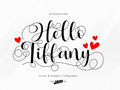 Hello Tiffany - Funny & Elegant Font. handmade