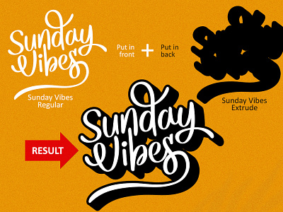 Sunday Vibes - Font calligraphy