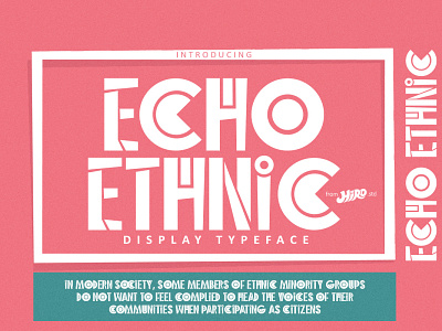 Echo Ethnic - Display Font