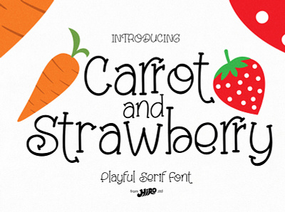 Carrot and Strawberry - Playful Serif Font strawberry