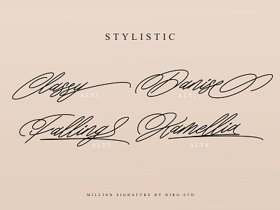 Million Signature - Monoline Stylish Script