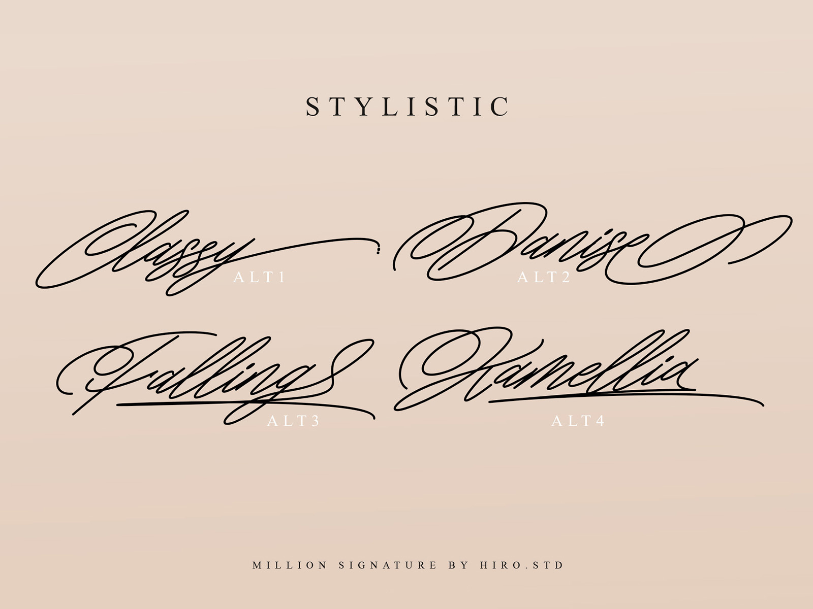 Million Signature - Monoline Stylish Script by HIRO.std on Dribbble