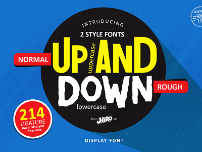 Up and Down - Display Font bold font typography