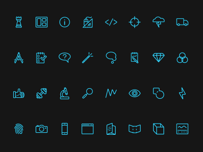 Set of Icons by Dillan Powell for the design kitchen on Dribbble