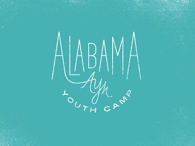 Youth Camp Shirt illustration lettering line logo script type vintage