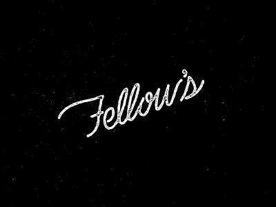 Fellow's hand hand lettering handwriting lettering logo old texture vintage