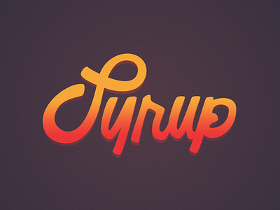 Syrup Logo custom hand lettering logo logotype syrup type typography