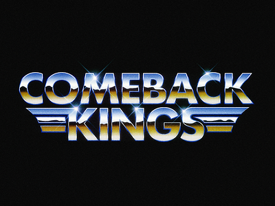 Comeback Kings 80s 90s band brand chrome classic emo halftones lockup logo poster punk rock texture tshirt vintage wings