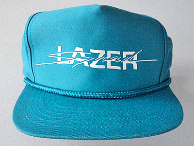 Lazer Squad Hat 1980s 80s branding hat identity lockup logo product retro